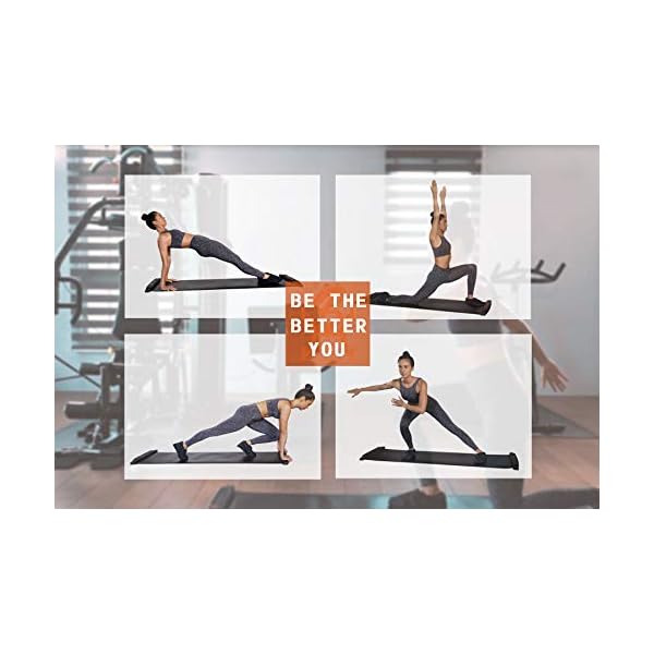 BuddyHit Slide Board - Home Gym Equipment for Workout and Balance Cardio Exercise- Fitness Deluxe Edition with Lycra Gloves and Shoe covers - 7.5 Feet Made in Taiwan