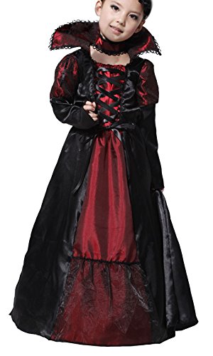 Binse Vampire Costume for Girls Kids Party Halloween Costumes Princess Costumes 4-6 Years