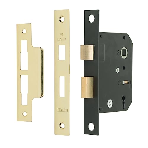 Sterling MLS330 3-inch/76mm 3-Lever Sashlock - Brass