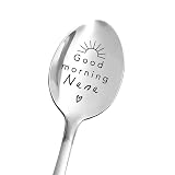 Nana Gifts Spoons from Grandkids Grandchildren Good Morning Nana Spoon for Nana Tea Coffee Lovers Gifts Spoons for Nana Grandma Mothers Day Gift for Best Nana Grandmother
