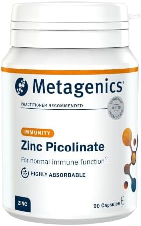 Metagenics Zinc Picolinate with Vitamin C, Immune Support - 90 Ca...