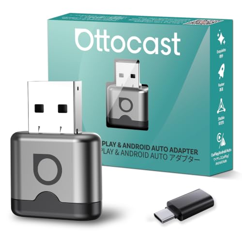 �y�����z�I�b�g�L���X�g Mini Aura Ottocast CarPlay/Android Auto ���C�����X���J�[�A�_�v�^�[ (�V���o�[) | 2026�ŐV�^ apple carplay ���C�����X ��/�A���h���C�h�I�[�g ���� �ԗp�i Blueto
