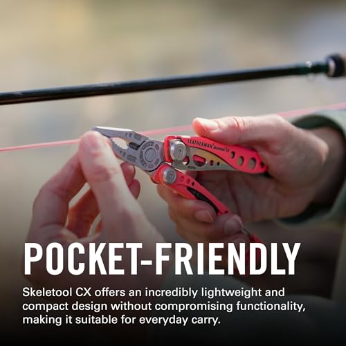 Image of Leatherman, Skeletool CX, 7-in-1 Lightweight, Minimalist Multi-Tool for Everyday Carry, Home, Garden & Outdoors, Guava