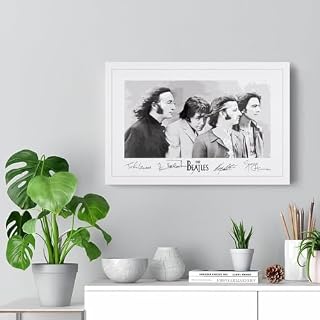 BBAUER Poster vintage signé The Beatles sur toile – Impression d’art moderne pour chambre à coucher – 50 x 75 cm - Les Beatles, Paul McCartney, John Lennon, RIngo Starr, George Harrison BBAUER Poster vintage signé The Beatles sur toile - Impression d'art moderne pour chambre à coucher - 50 x 75 cm – Image 7