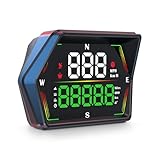 GPS Heads Up Display for Cars HUD, Real-Time Digital Gauge Speedometer, Upgraded 4' Large-Screen, 3-Level Speed Alerts & Fatigue Warning Suitable for All Vehicles