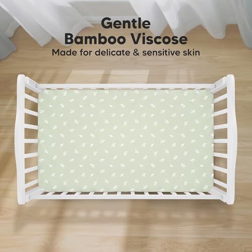 Image of KeaBabies 2-Pack Baby Crib Sheets for Boys, Girls, 52x28 Fitted (Woodland) | Viscose Derived from Bamboo, Toddler Bed Sheets Neutral, Fitted Crib Mattress Sheet for Standard Baby Bedding, Soft, Cozy