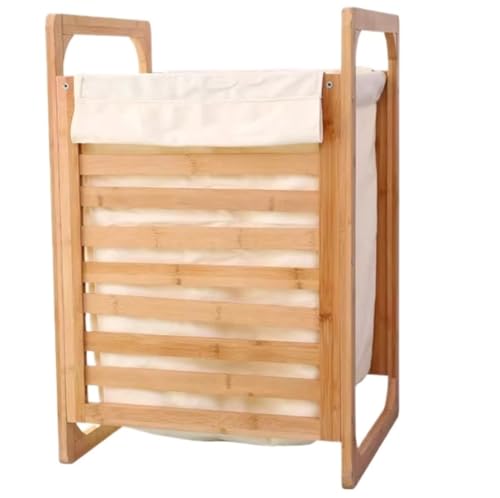Panier à linge en bambou meuble de rangement buanderie maison