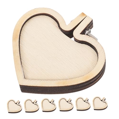 LIFKOME 8Pcs Mini Embroidery Hoops Cute DIY Pendant Craft Frames Heart Shape for Handcraft Decor and Unique