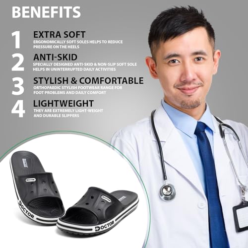 Image of Men EVA Slide Slippers | Lightweight Anti-Slip Casual Slides | Breathable Comfort Sandals for Indoor Outdoor Everyday Wear Walking Slippers