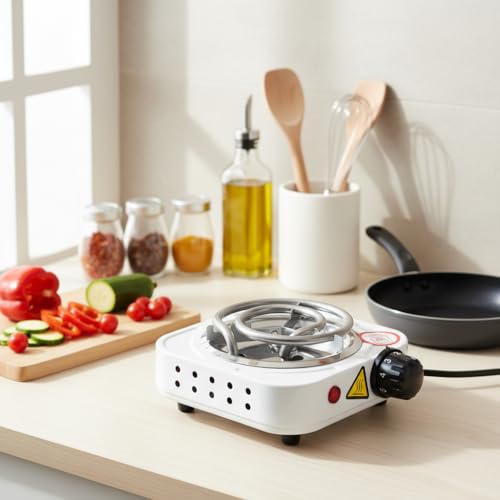 Image of Al Kian Electric Hot Plate Charcoal Starter Radiant Electronic Hookah Coal Burner Small Pan Sigdi - 500 Watt (Small)