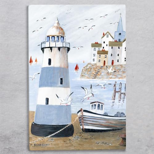 Global Designs Across The Harbour Artwork by Maureen Bondfield Printed Onto Ceramic Picture Tile