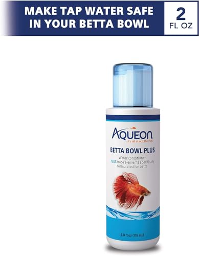 Image of Aqueon Aquarium Fish Tank Betta Bowl Plus Water Conditioner, 4 Ounce - Pack of 2