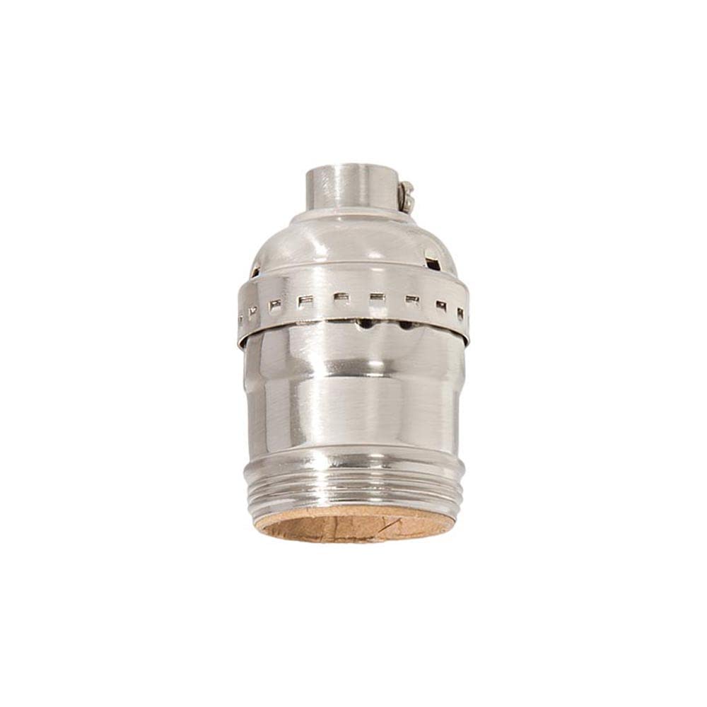 B&P Lamp® Keyless Early Electric Style Lamp Socket, Antique Brass Finish, Keyless (No Switch), Uno Thread Shell