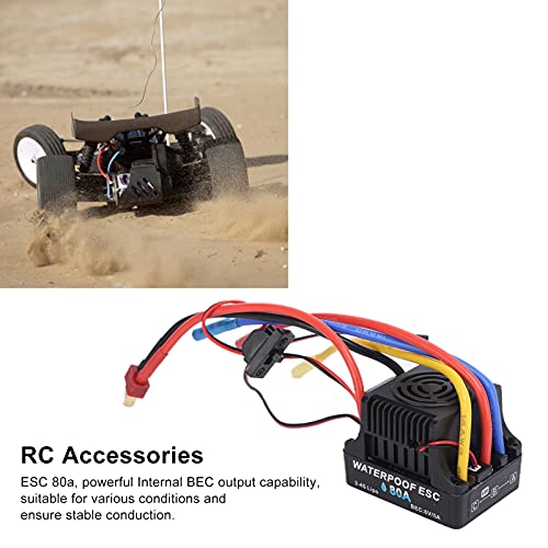 Controlador electrónico de velocidad 80A ESC impermeable coche 1/8 6