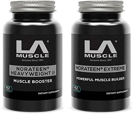 LA MUSCLE The Norateen Combo II (1 Week Supply) – Extreme Muscle Building Supplement Veggie Vegan Pills