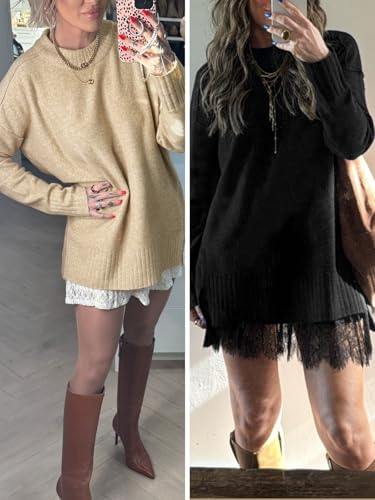 Cicy Bell Women's Oversized Sweater Crewneck Long Sleeve Knit Pullover — view 6