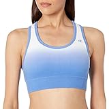 Champion Women's The Sweatshirt Racerback Dip Dye Sports Bra, Deep Forte Blue Ombre, XX-Large