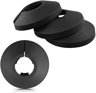 4pcs Plastic Radiator Pipe Covers, Black Radiator Collars Pipe Decoration Cover for 15mm Diameter Pipe, for Gas Pipes Wall Pipe Tube Decoration