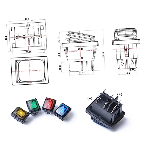Gatuida 2 Unidades balancim redondo o interruptor balancim chave seletora 12v interruptor vácuo bala
