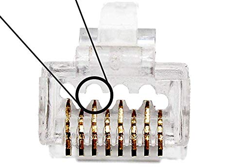 Gold Plated Bold RJ45 End Pass Through Connector Ethernet CAT6a CAT6 Cable Clamshell Plug for 23 AWG Twisted Pairs Modular Cables Clip High Performance RJ 45 Premium Connectors (CAT6a 50 Pieces)