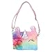VALICLUD 1pezzi Borsetta Tracolla Unicorno Colorata in Peluche per Bambine Accessorio alla Moda per Piccole Design Arcobaleno Compatta Pratica per Giocattoli Piccole Cose immagine