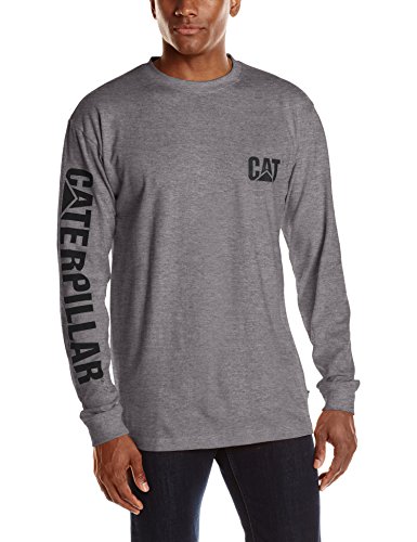 Caterpillar Men's Big and Tall Trademark Banner Long Sleeve T-Shirt