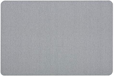 Quartet Bulletin Board, Fabric, 4' x 3', Frameless, High-Density Fiberboard, Oval Office, Gray (7684G)