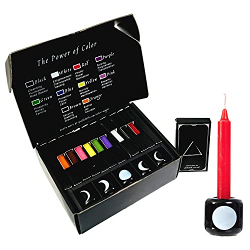 Spellcloth - Spell Candles For Witchcraft/Chime Candles/Colored Candles - Small Spell Candle Set For Ritual, Altar, Wicca Spells & Witch Rituals - 1/2In. X 4In. Candles For Spells Assorted Colors #TOP1
