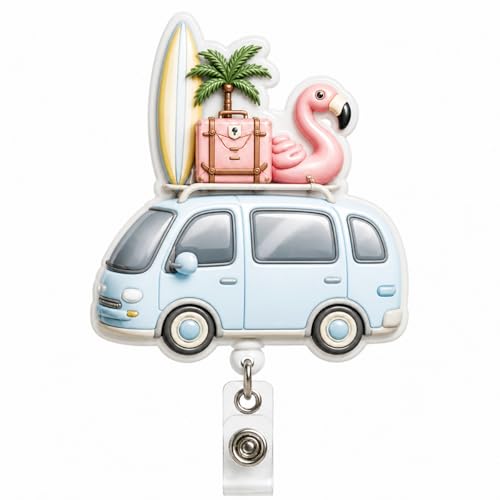 Enrouleur de badge amusant été, cadeau original pour agent de voyage