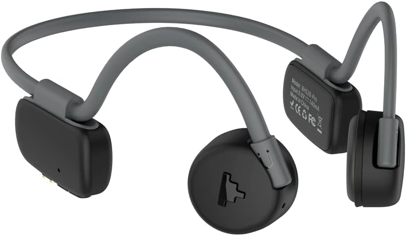 YODZ Bone Conduction Headphones Professional Waterproof Bluetooth 5.0 Wireless Noise Reduction Earphone APT-X Technology, for Assisted Listening, Running, Cycling