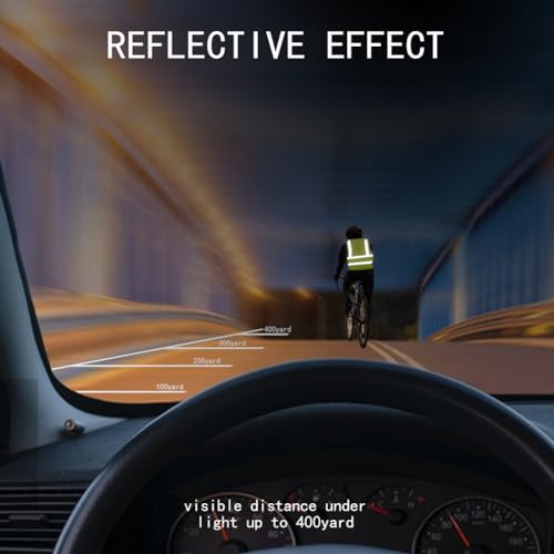 HYCOPROT Sicherheitswesten Warnweste Hohe Sichtbarkeit Reflektierendes Weste Executive Manager Jacke Zip 2 Band Brace (Gelb-mesh, XXL)