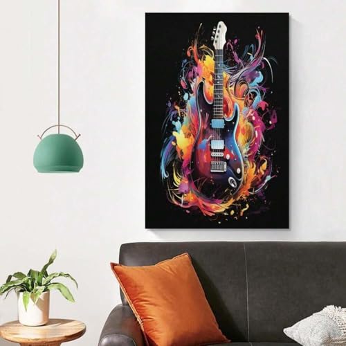 Tableau de paysage de guitare XBTYKPB pour décorer un mur vide de studio - 4