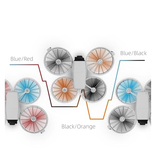 Hélices Flip (Black 3) colorées et robustes - Lot de 8 pales de rechange - 3