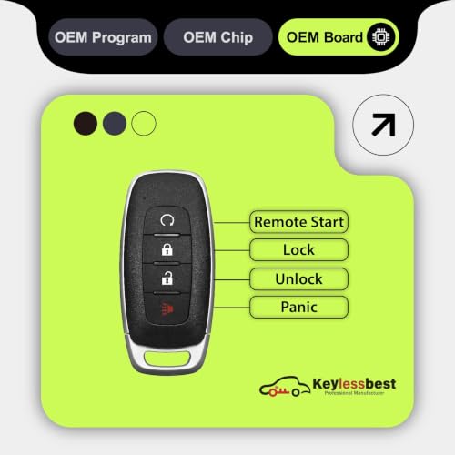 Keylessbest Replacement for 2022 2023 2024 2025 Nissan Rogue Kicks X-Trail Pathfinder Key Fob Remote Control KR5TXPZ3 4 Buttons 434MHz,Black by Keylessbest - Used condition - Image 4