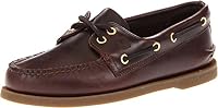Sperry Men's Authentic Original 2-Eye Leather Boat Shoe, Amaretto, 11