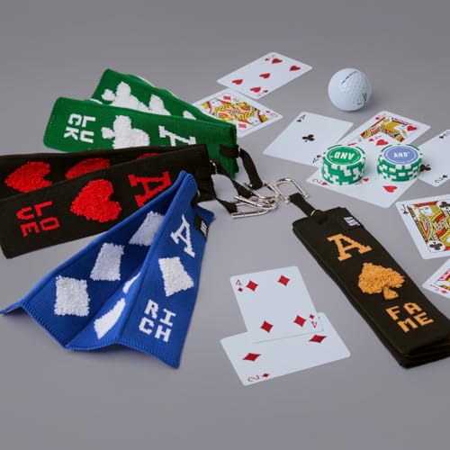 Image of ANDGOLF Pleats Ball Towel, Use to Wash My Ball and Club, Best Choice for Golf Gifts, Embroidered Golf Towels, Clip for Bags /Pants /Skirts, Durable Elastic Band, Colorful Fashion Golf Item (Blue)