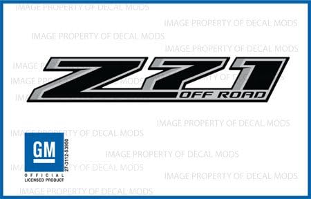Decal Mods Z71 Offroad Truck - Calcomanías adhesivas negras y grises para Chevy Silverado - FBG (2014-2017) (2014-2017) Juego de 2