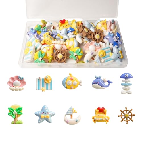 30 imanes decorativos de mar para refrigerador