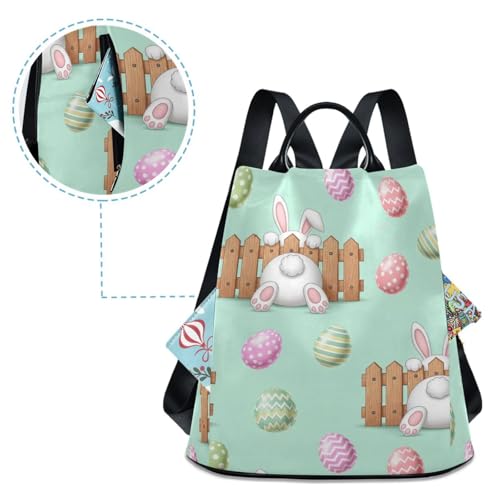 Sac à dos de Pâques antivol avec poches multiples en polyester sergé voyage