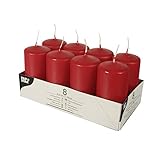 PAPSTAR Kerzen, Paraffin, Rot, 50 mm · 100 mm (8er Pack), 20.2 x 10.3 x 10 cm ( Die...