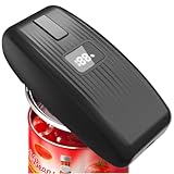 Electric Can Opener with LED Display, USB Rechargeable Electric Can Opener for Seniors & Arthritis, One-Touch Automatic Can Opener, Hands-Free, Smooth Edge, Compact, Cordless