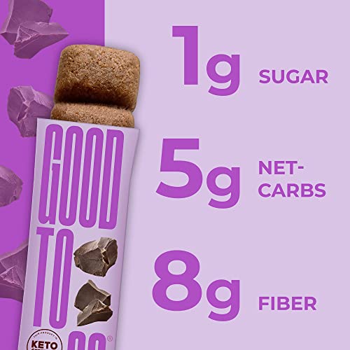 Good To Go Soft Baked Bars - Double Chocolate, 9 Pack - Gluten-Free, Keto Certified, Paleo Friendly, Low Carb Snacks #TOP3