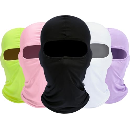 Image of ROXUN Balaclava Ski Mask, 5 Pack Neck Gaiter Motorcycle Summer Cooling Windproof Scarf for Men /Women