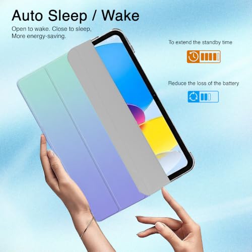 Image of MOCA Case for iPad (A16) 11th Generation 11 Inch 2025 10th Generation 2022 iPad 10.9 Inch Slim Stand Hard Shell Back Protective Smart Cover for 10.9 inch iPad 10th Gen 2022 Release A2696 A2757 A2777