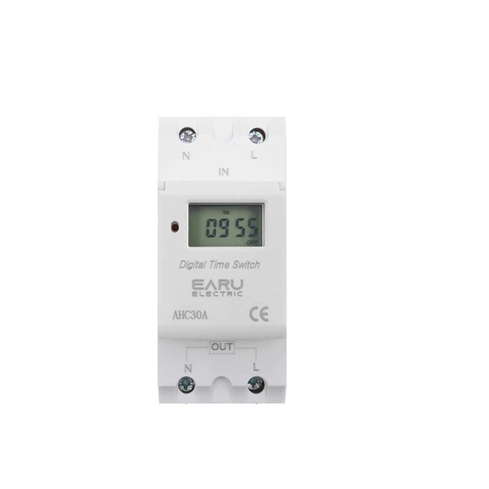 Temporizador de relé Digital programable THC de 15 A y 30 A for Montaje en riel DIN, 7 días, Control de CA 12 V, 24 V, 48 V, 110 V, 220 V y 230 V (50 Unidades)(30a,1NO 12V AC DC)
