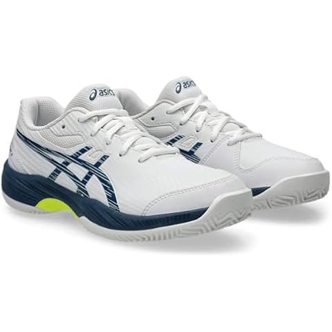 Asics Boys Gel-Game 9 Sneakers in White Restful Teal Cover