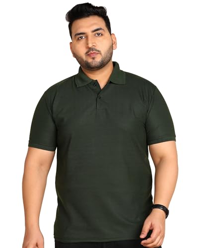 Image of INKKR Plus Size Solid Men's Polo Neck T-Shirt