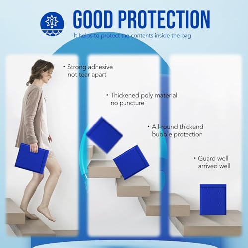 Image of Fuxury Bubble Mailers 8.5x12 Inch 250 Pack Royal Blue Large Bubble Envelopes Bulk Opaque Cushioning Mailer for Small Business Mailing Books Clothes Makeup Supplies #2