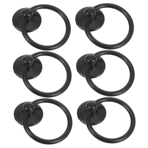 BESTonZON 6個ヴィンテージドロップハンドル エルゴノミック快適タッチ 耐久性単穴設計 キャビネット ドレッサー 食器棚用レトロ引き出し取っ