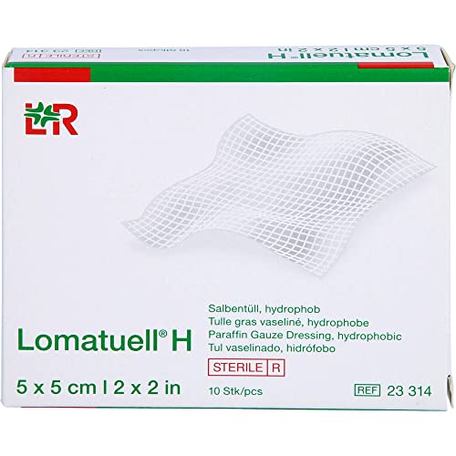 LOMATUELL H Salbentüll 5x5 cm steril 10 St